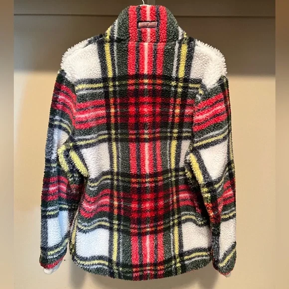 Vineyard Vines Multicolor Plaid Sherpa Hoodie - Picture 2 of 6
